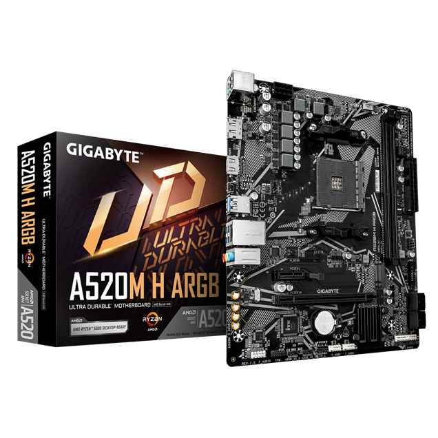 AMD A520M H ARGB mATX Motherboard for AMD Socket AM4 CPUs